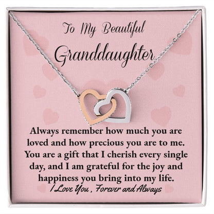 Granddaughter Interlocking Hearts Necklace