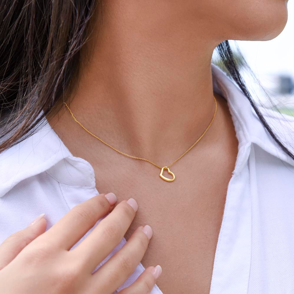 Graduation Gold Delicate Heart Necklace