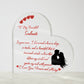 Soulmate Printed Heart Shaped Acrylic Plaque