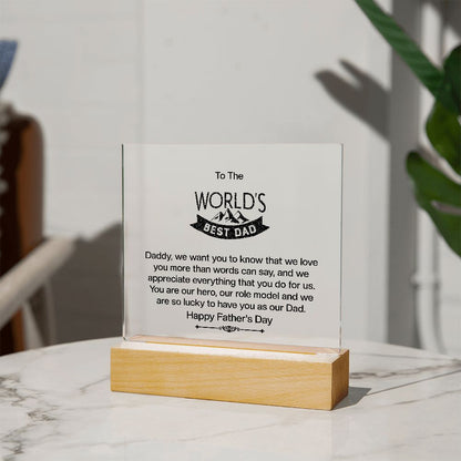 Dad Square Acrylic Plaque