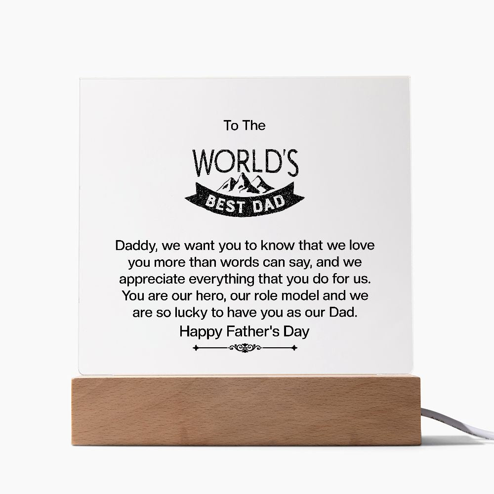 Dad Square Acrylic Plaque