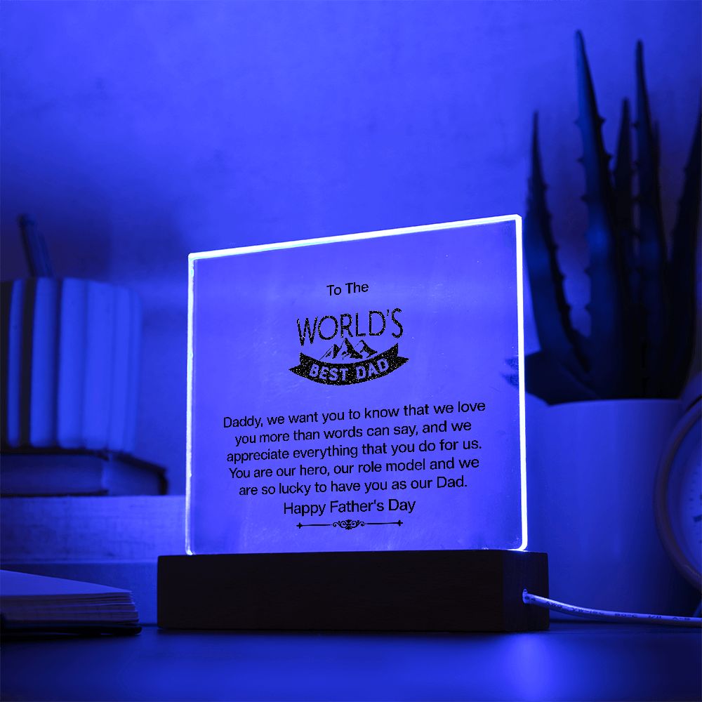 Dad Square Acrylic Plaque