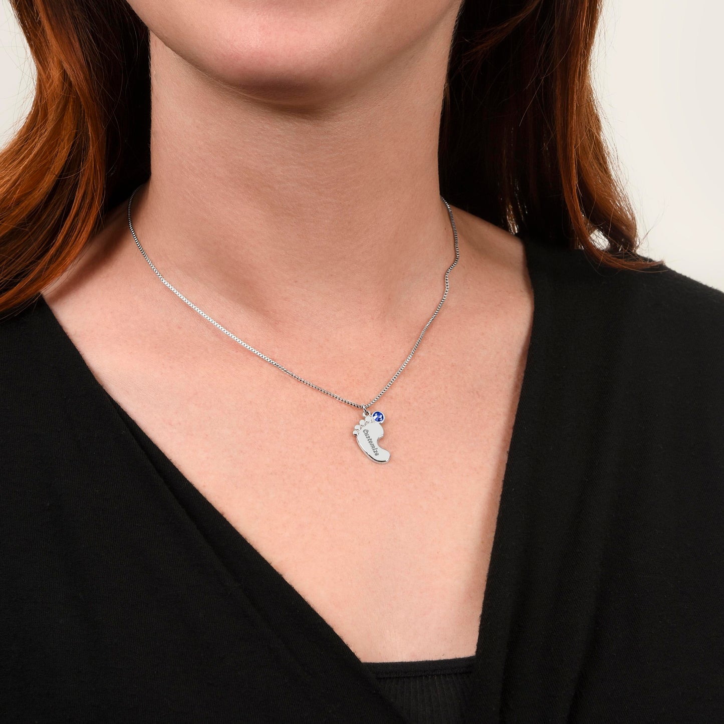 Mom Baby Feet Necklace