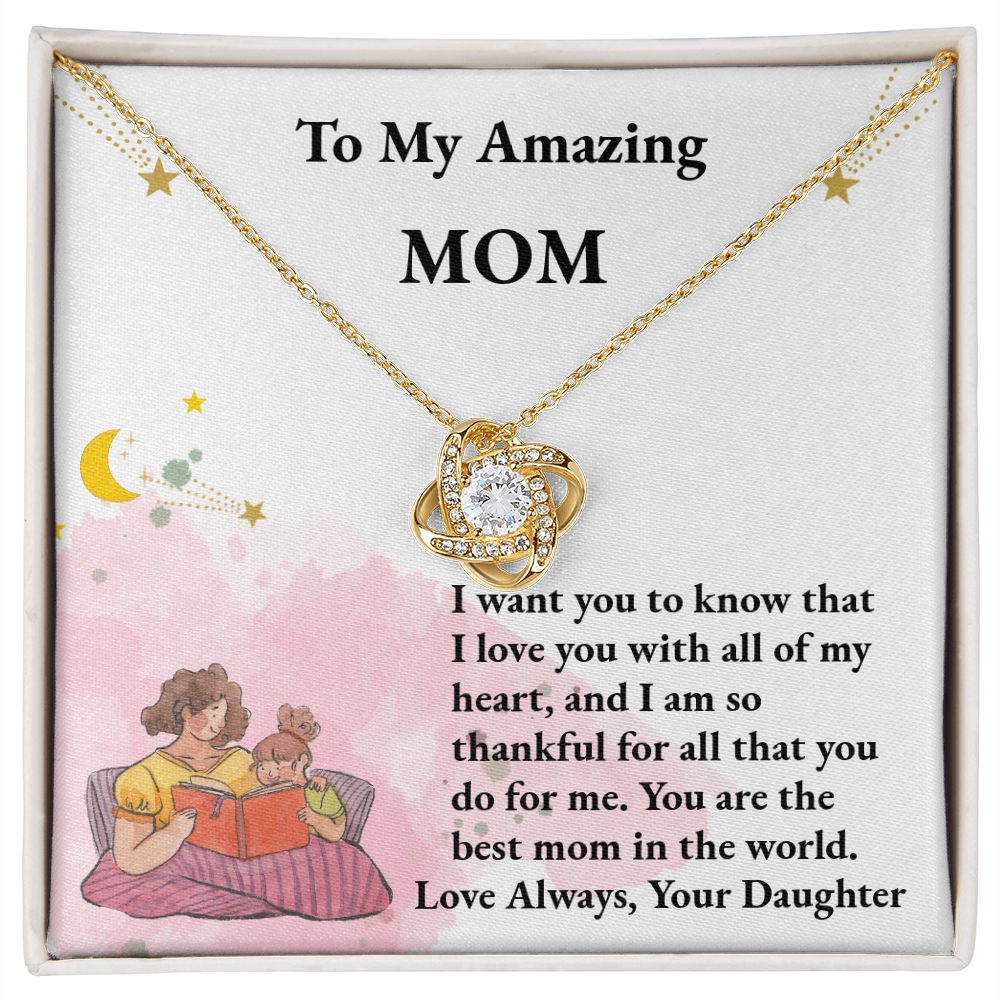 Mom Love Knot Necklace