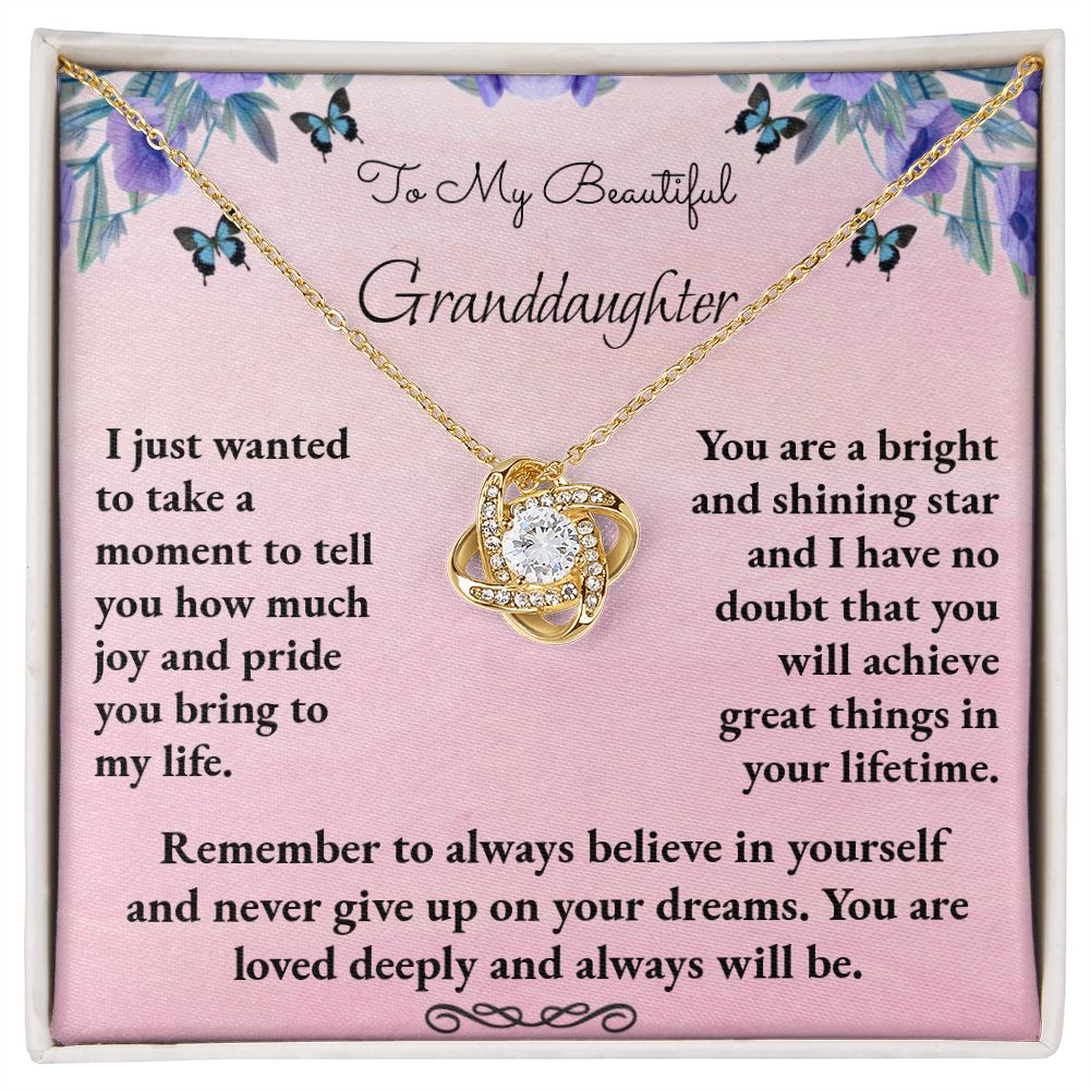 Granddaughter Love Knot Necklace