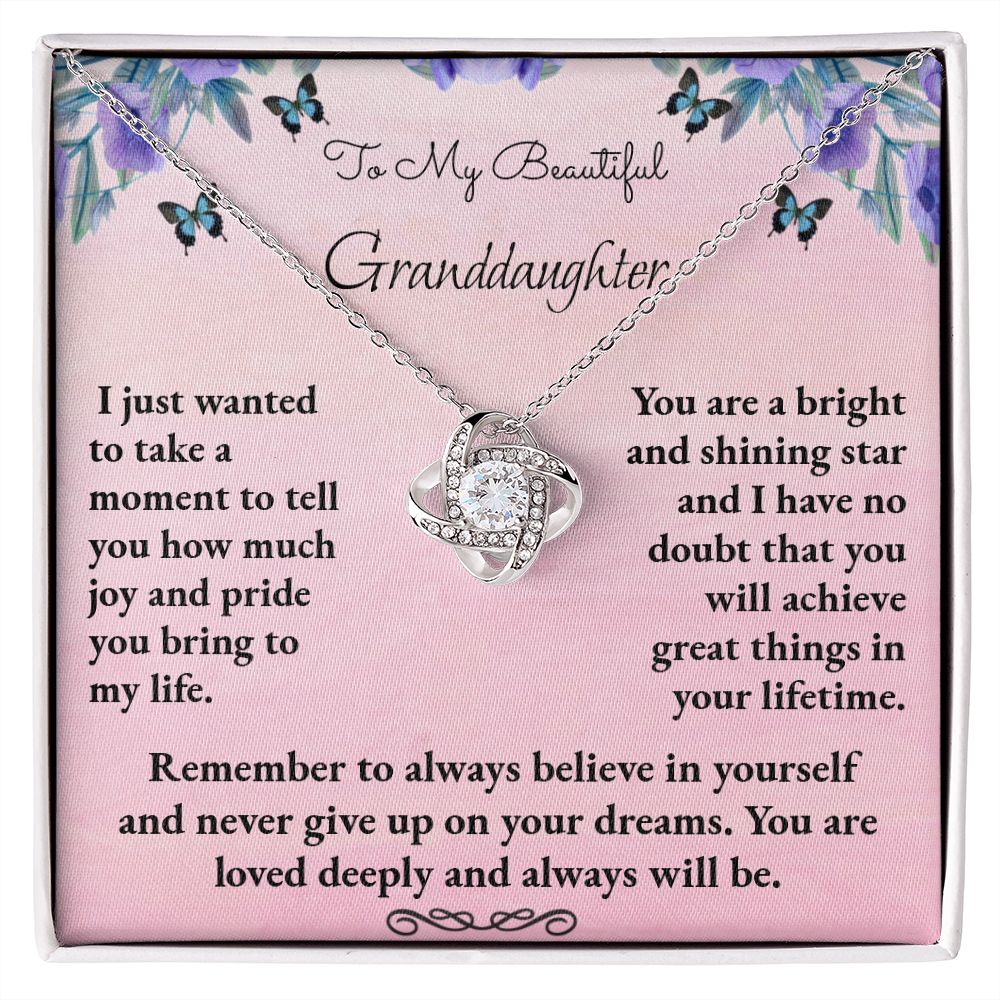 Granddaughter Love Knot Necklace