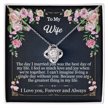 Wife Love Knot Necklace