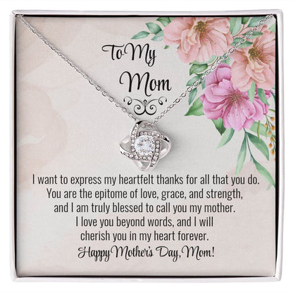 Mom Love Knot Necklace