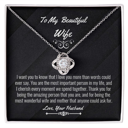 Wife Love Knot Necklace