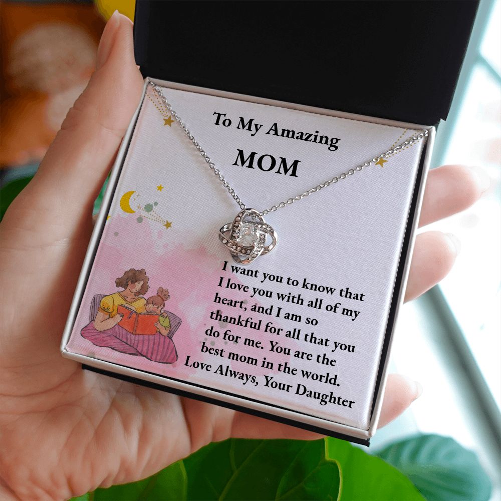 Mom Love Knot Necklace