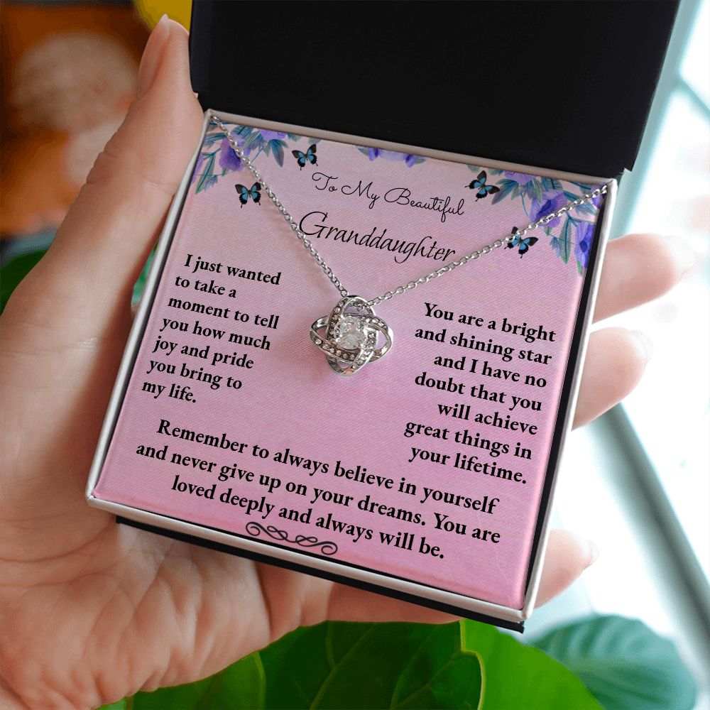 Granddaughter Love Knot Necklace