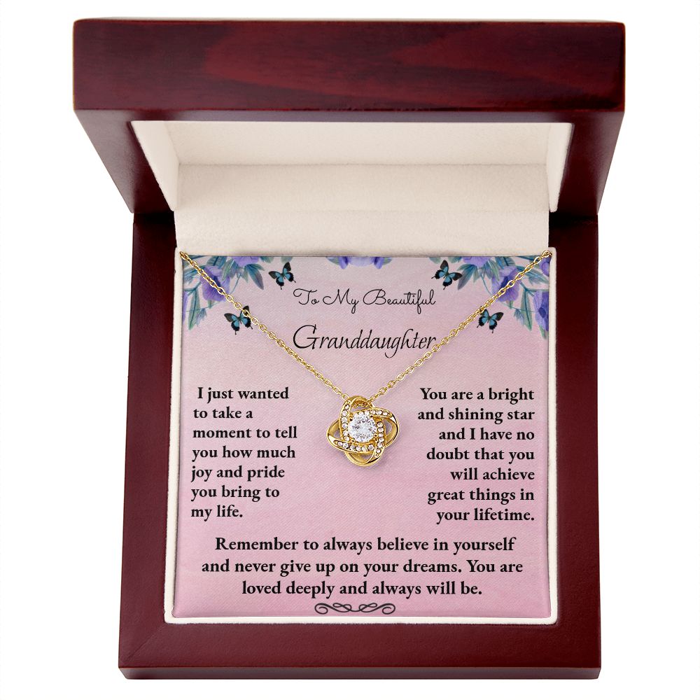 Granddaughter Love Knot Necklace