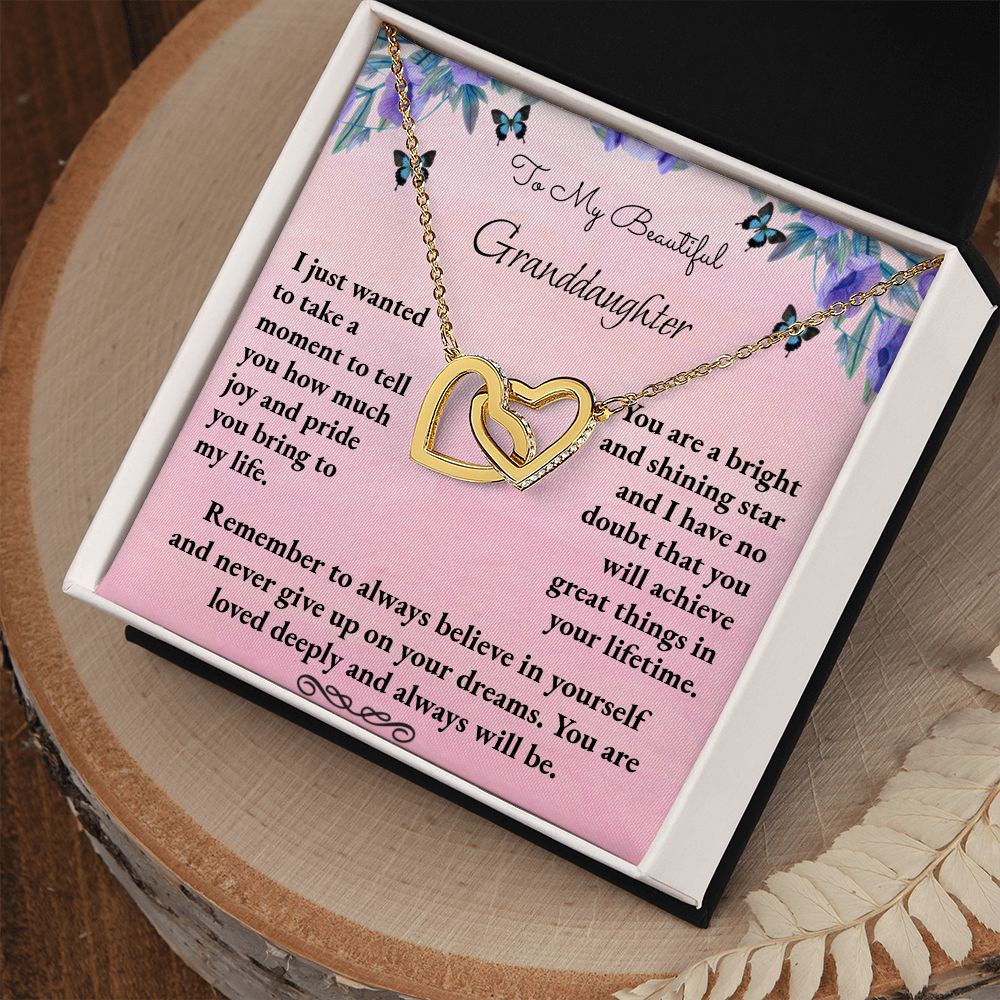 Granddaughter Interlocking Hearts Necklace
