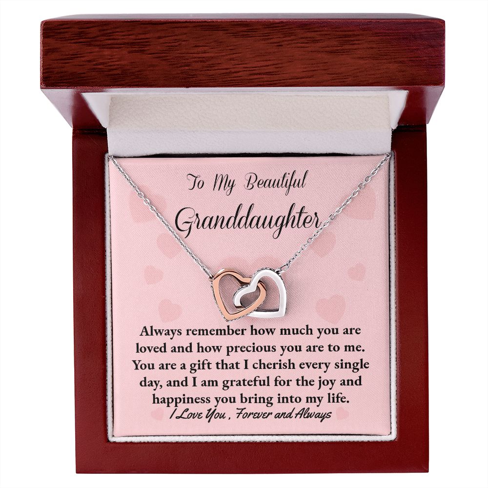 Granddaughter Interlocking Hearts Necklace