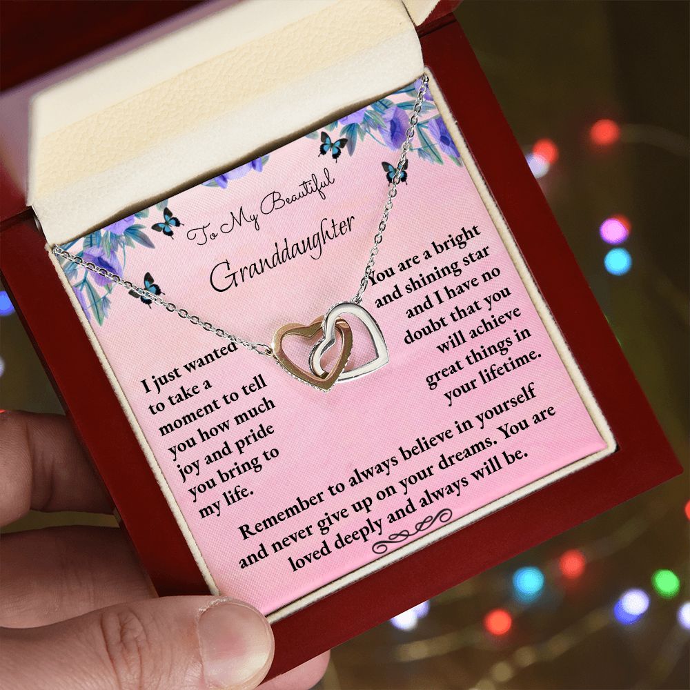 Granddaughter Interlocking Hearts Necklace