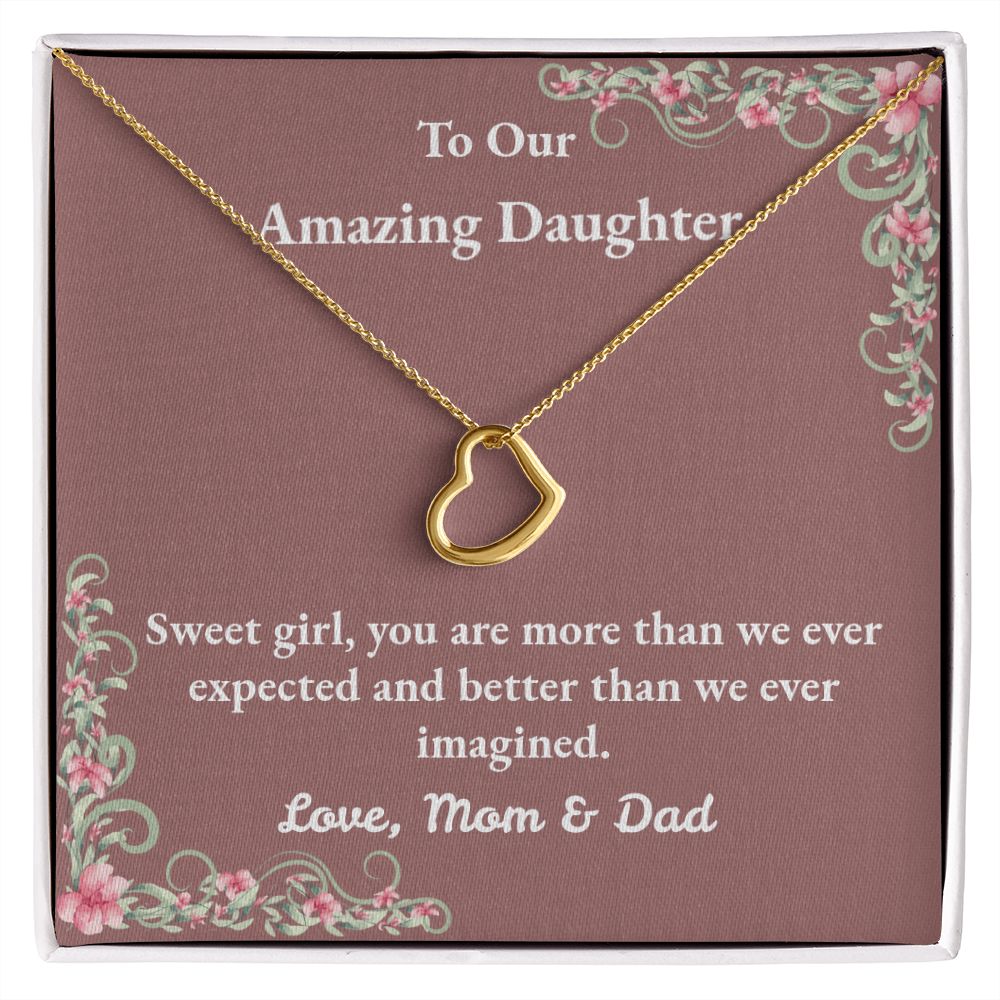 Daughter Delicate Heart Necklae