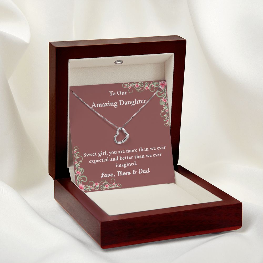 Daughter Delicate Heart Necklae