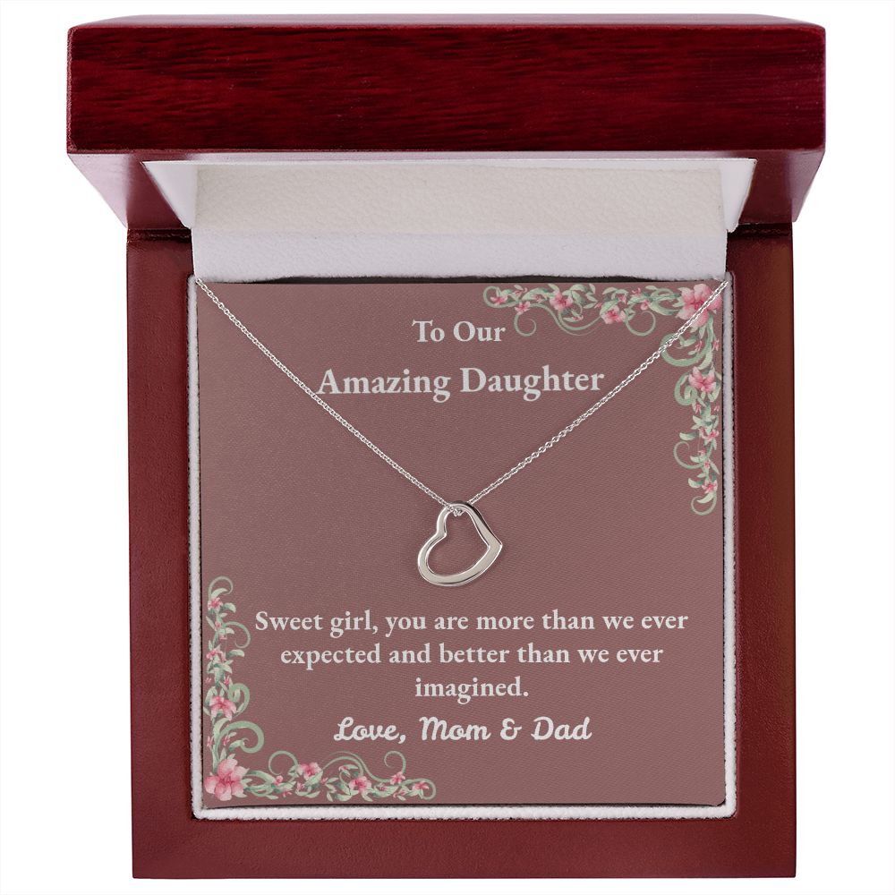 Daughter Delicate Heart Necklae