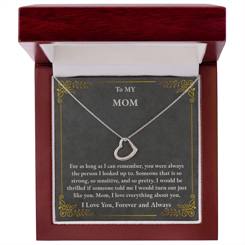 Mom Delicate Heart Necklace