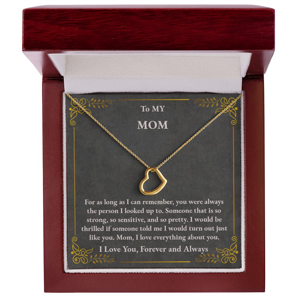 Mom Delicate Heart Necklace