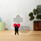 Soulmate Printed Heart Shaped Acrylic Plaque