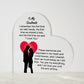 Soulmate Printed Heart Shaped Acrylic Plaque